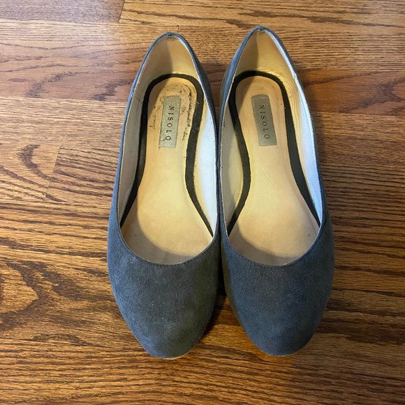 Nisolo Mendez Flats size 7.5 in gray suede - Picture 2 of 10